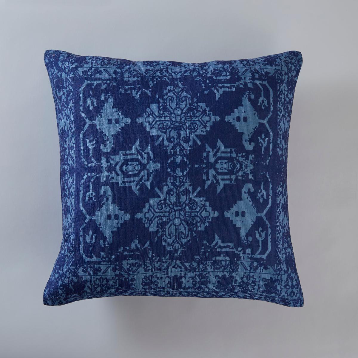 Oriental Navy Pattern Printed Cushion Navy – image 2