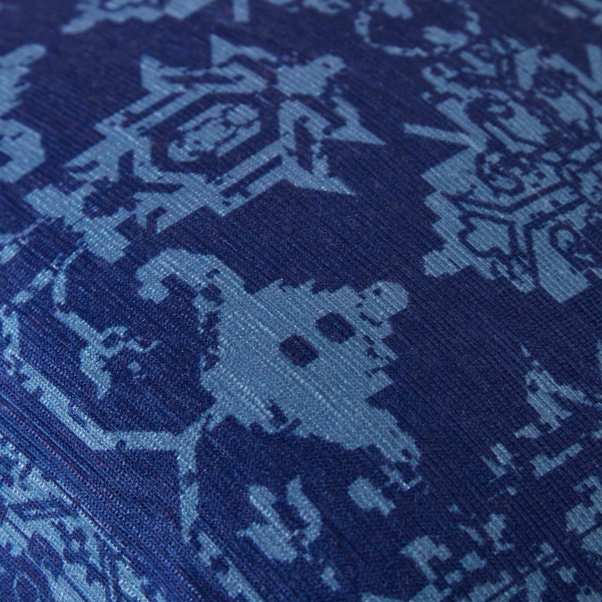 Oriental Navy Pattern Printed Cushion Navy – image 4