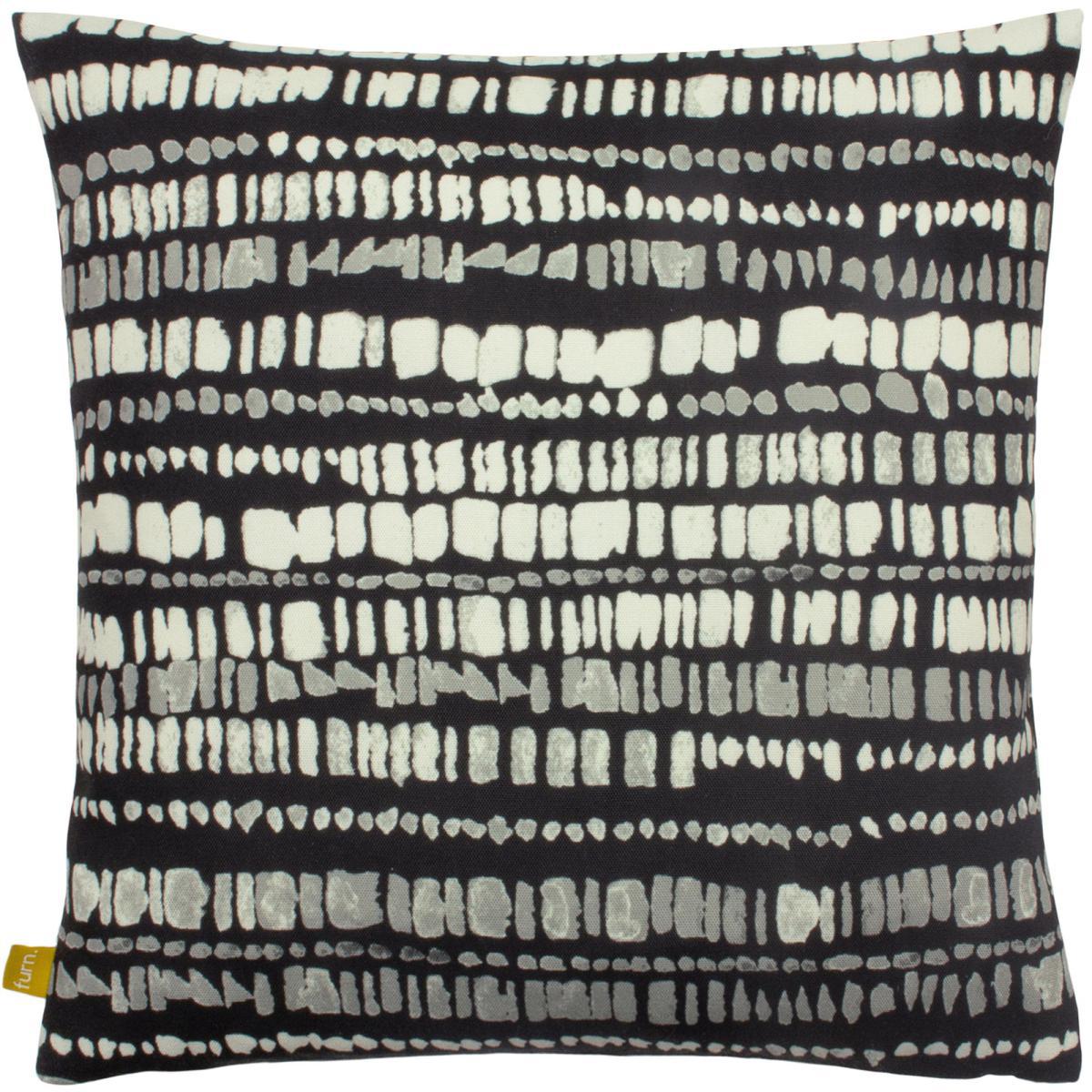 Brushstrokes Cushion Monochrome Black and white – image 2