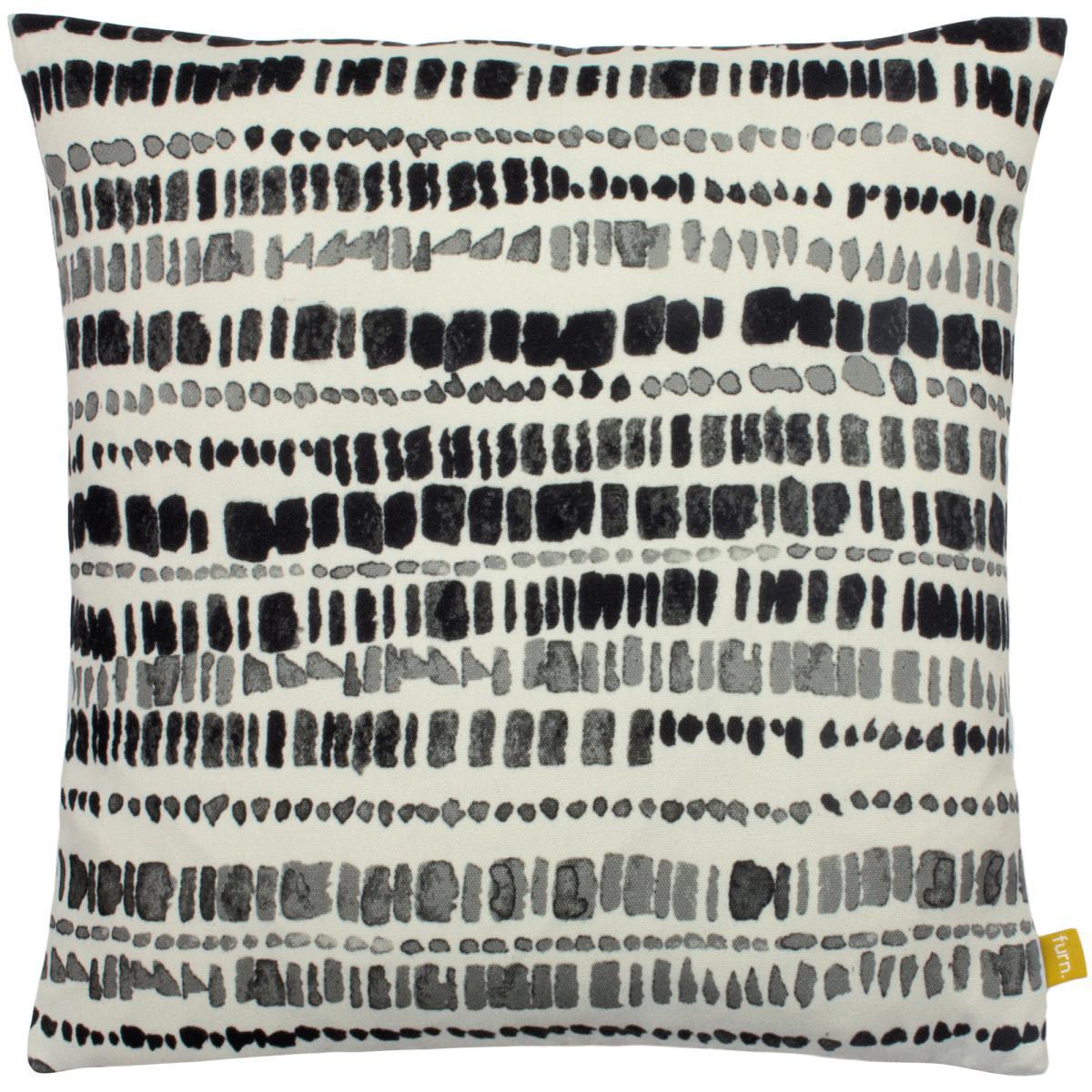 Brushstrokes Cushion Monochrome Black and white – image 1