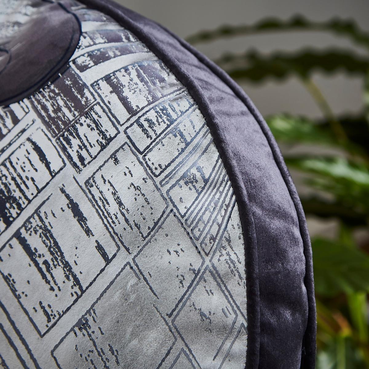 Dunelm Silver Star Wars Death Star Cushion 40cm x 40cm Silver – image 2