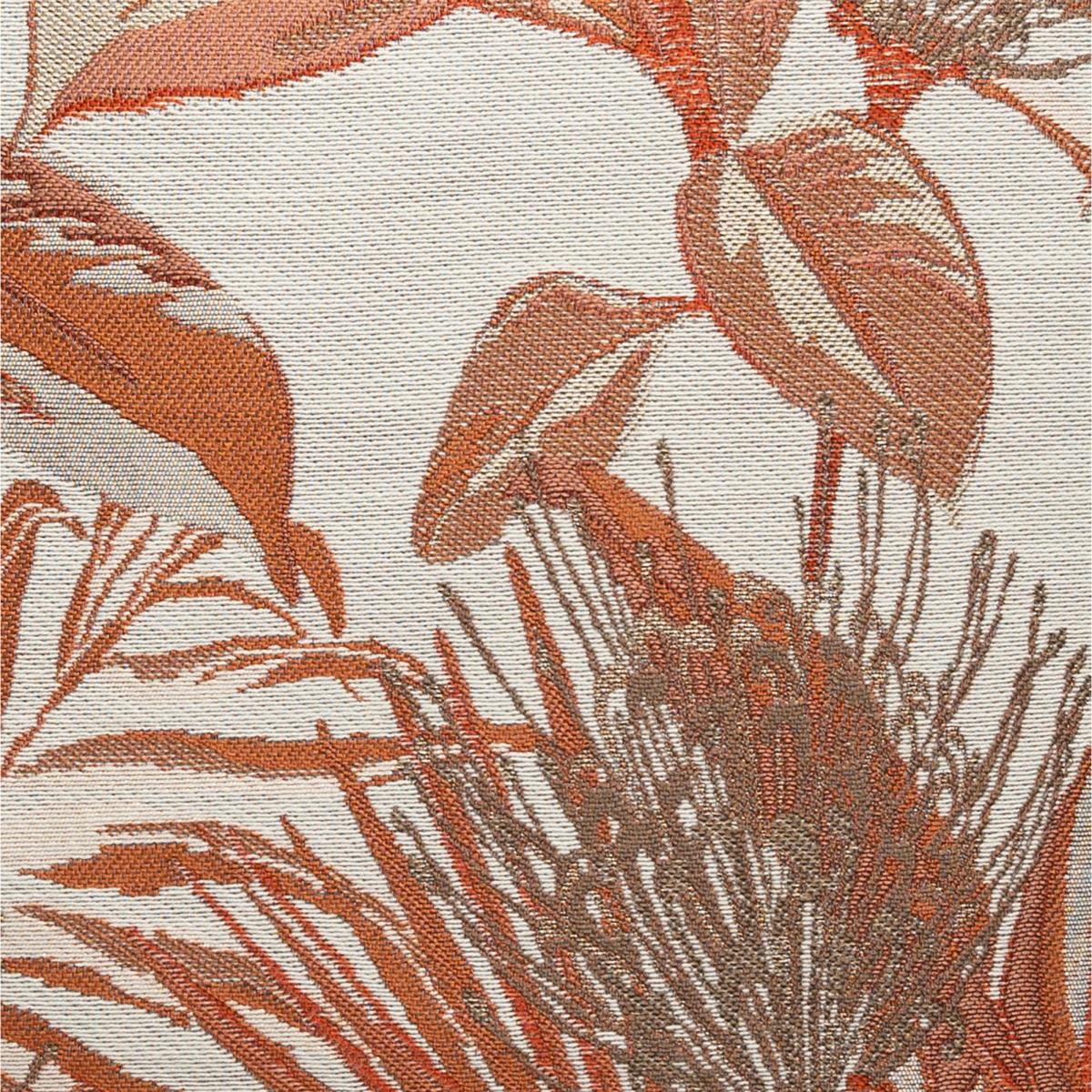 Leaf Floral Cushion Cover Orange/White – image 2