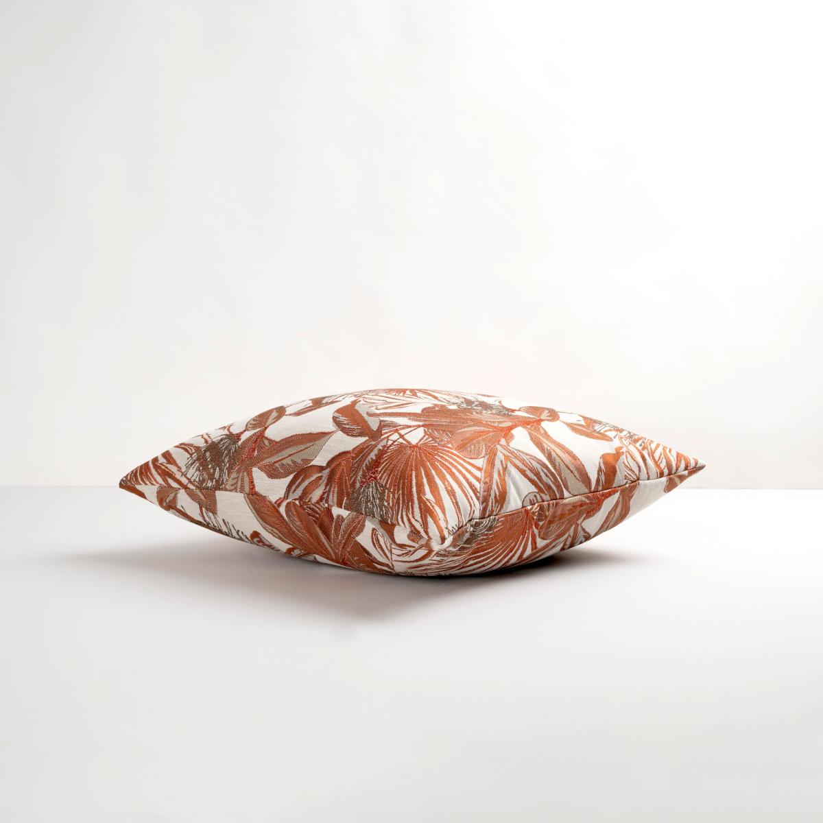 Leaf Floral Cushion Cover Orange/White – image 4
