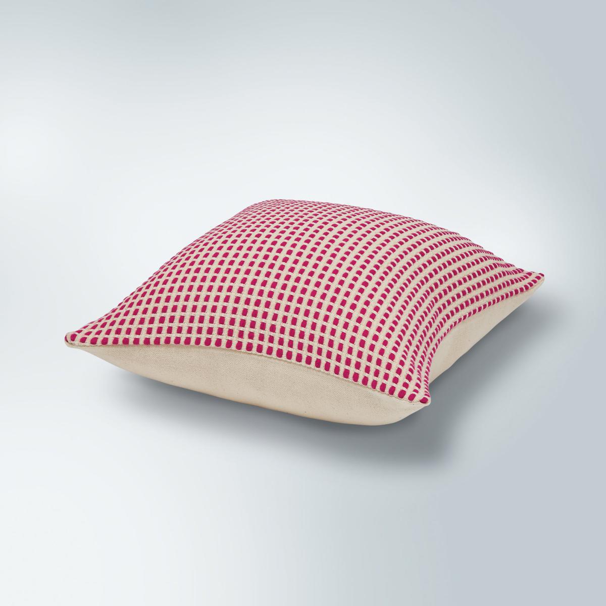 Bright Woven Cushion Cover Fuchsia Pink – image 3