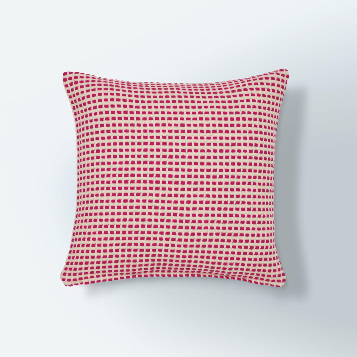Bright Woven Cushion Cover Fuchsia Pink – image 1