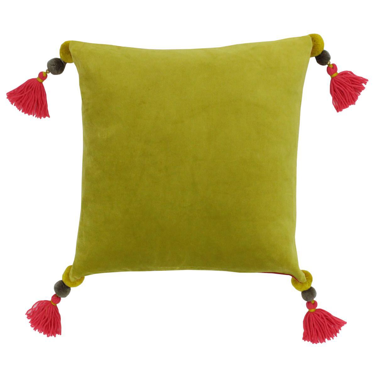 Paoletti Poonam Pomegranate Velvet Cushion Pomegranate (Pink) – image 2