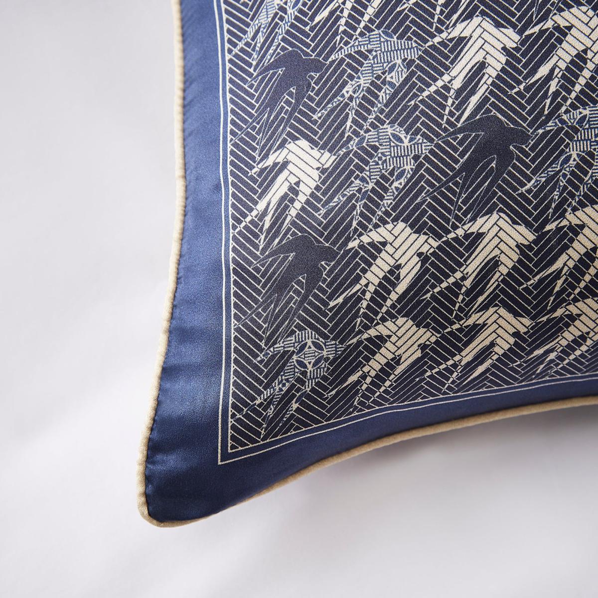 Dorma Argo Silk Swallows Navy Square Cushion Navy (Blue) – image 2