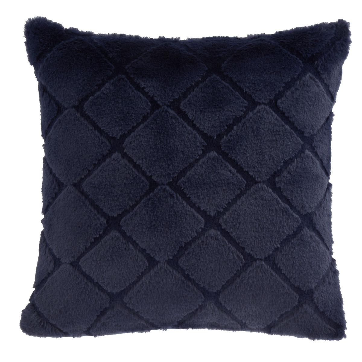 Catherine Lansfield Cosy Diamond Cushion Navy – image 4