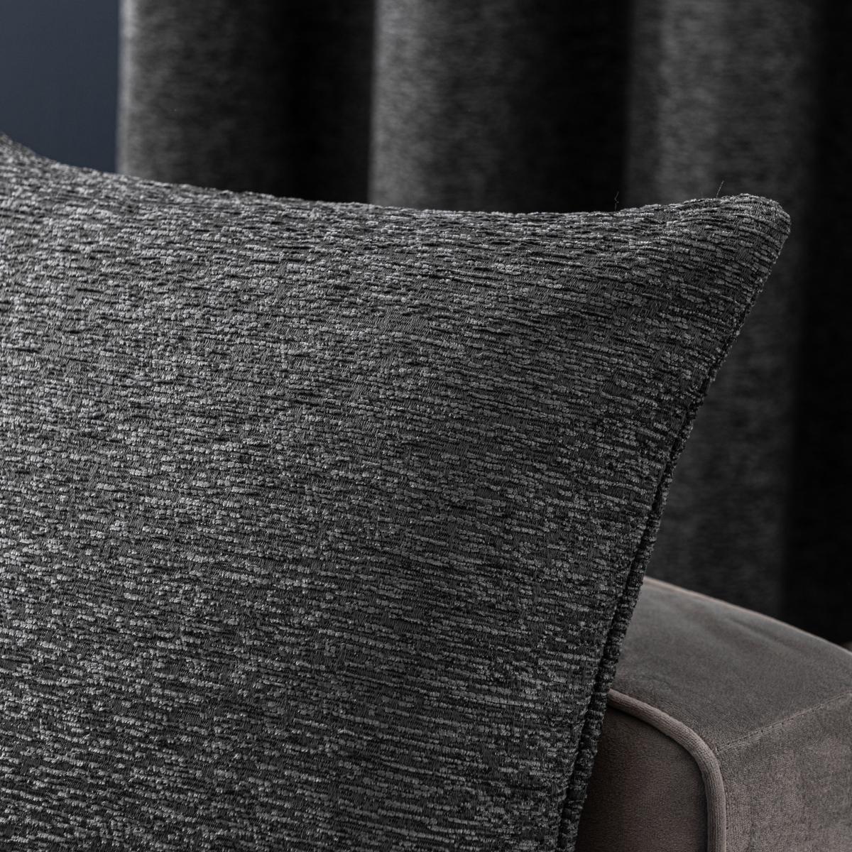 Textured Chenille Cushion Graphite (Grey) – image 2