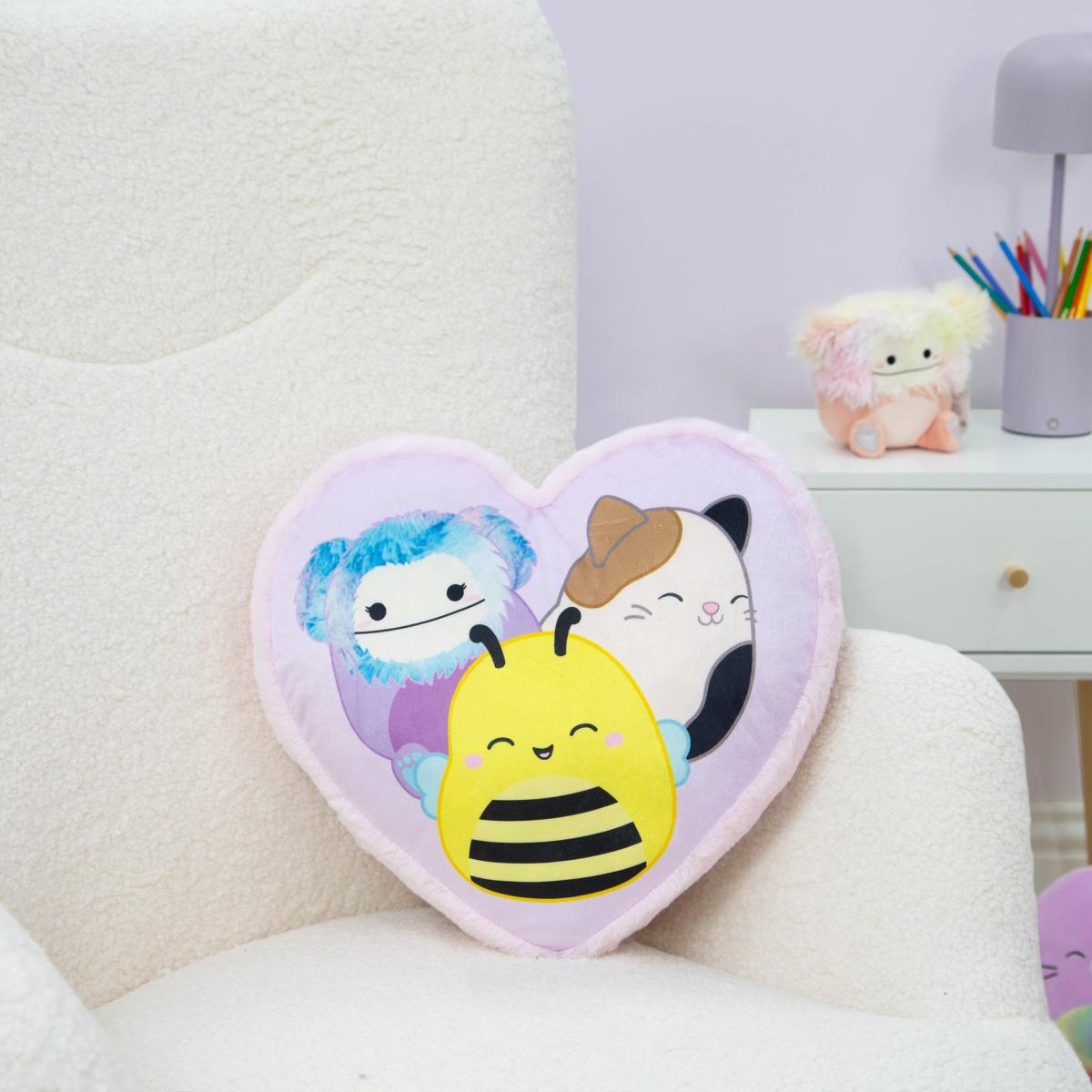 Squishmallows Flash Reversible Heart Shaped Cushion – image 1