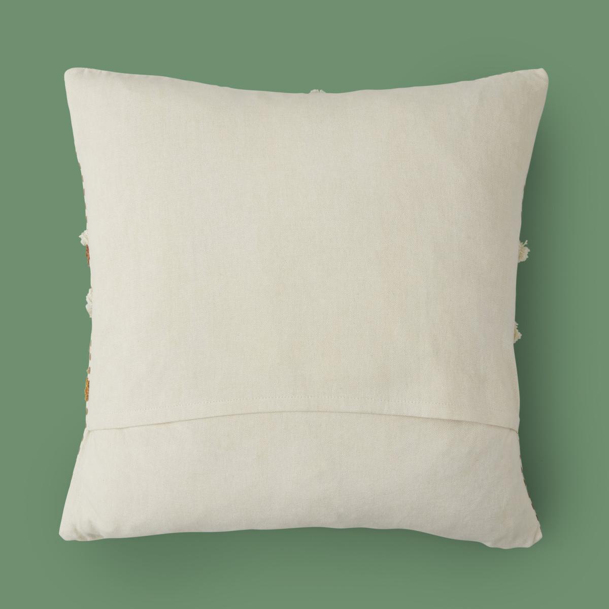 Damask Embroidered Cushion Green – image 5