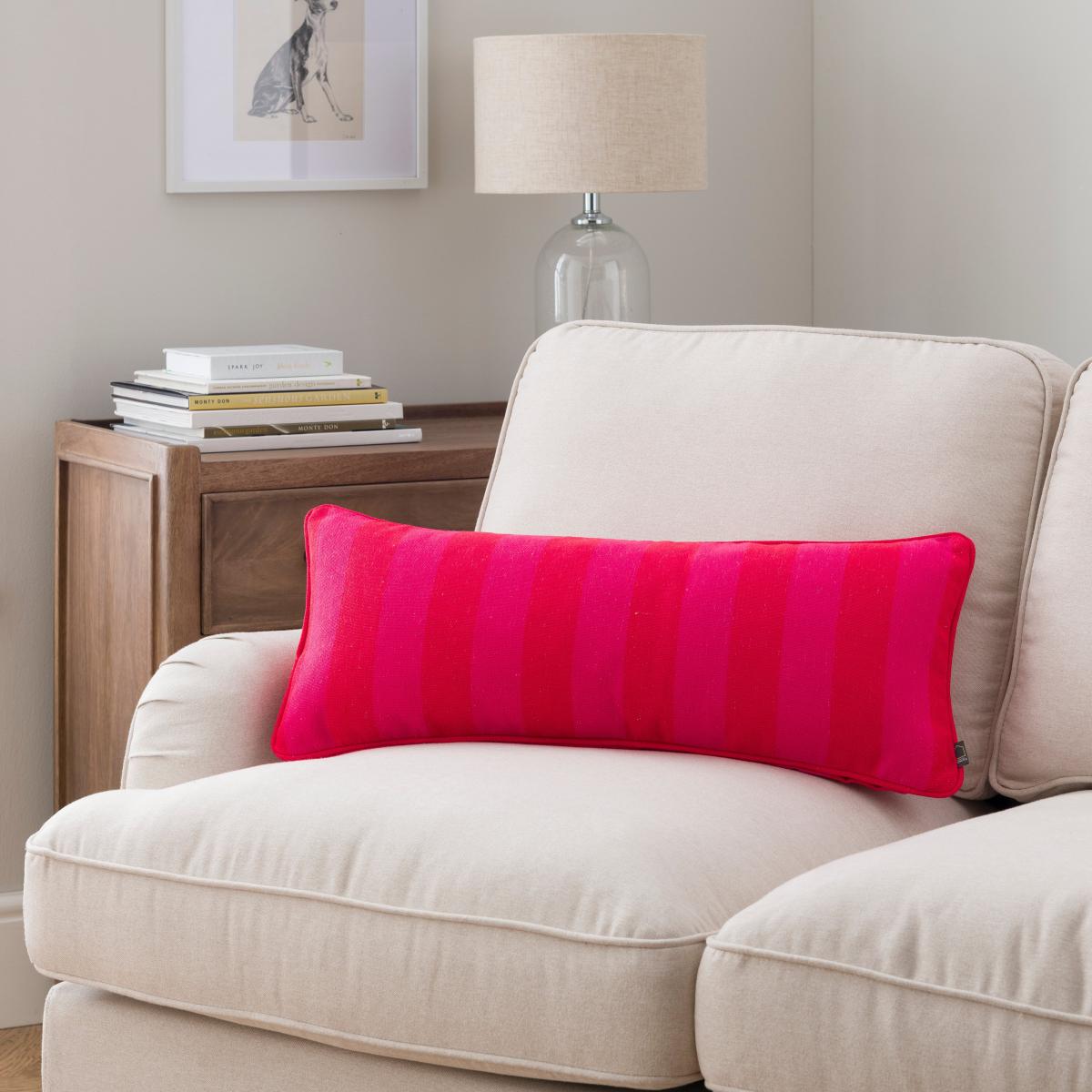 Elements Sutton Stripe Cushion Magenta – image 2