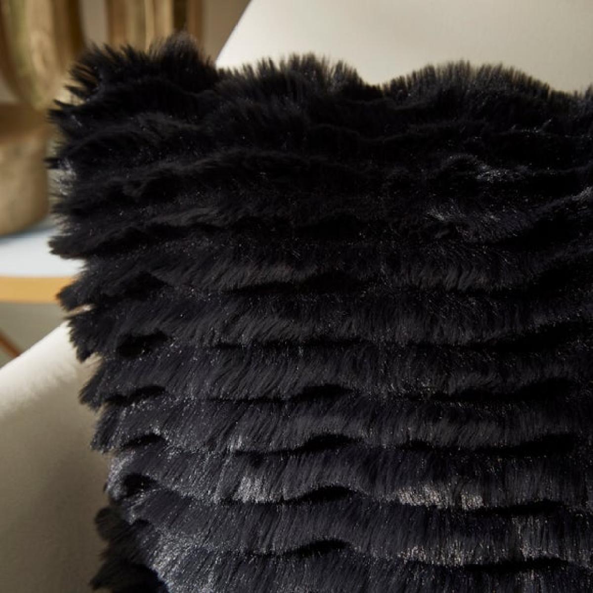 Feather Fur Square Cushion – image 2