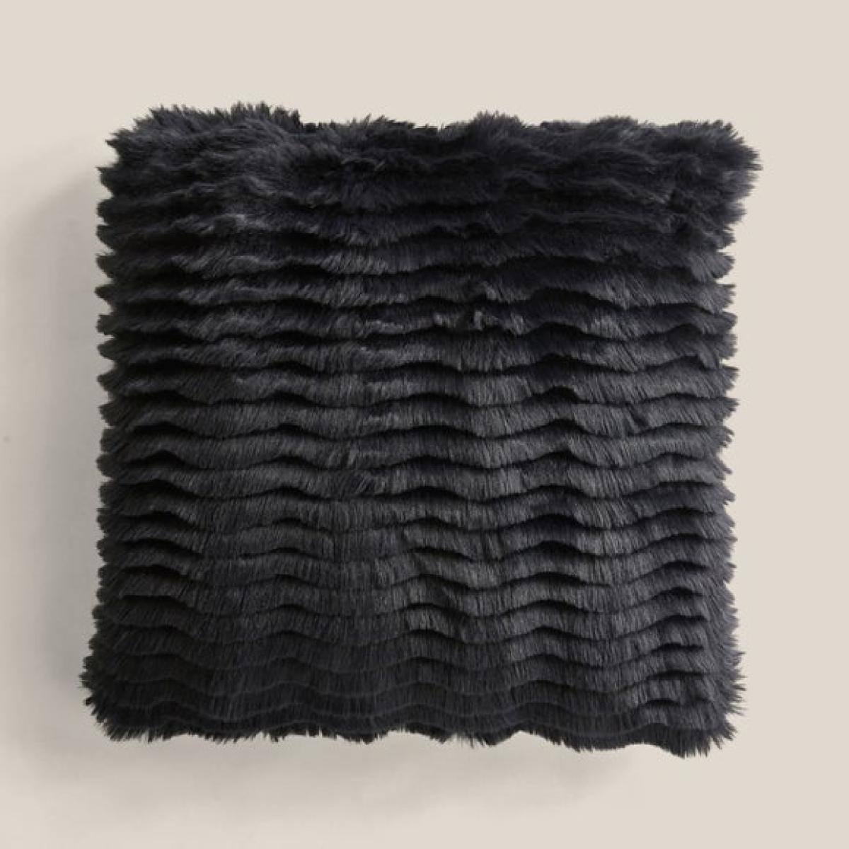 Feather Fur Square Cushion – image 3