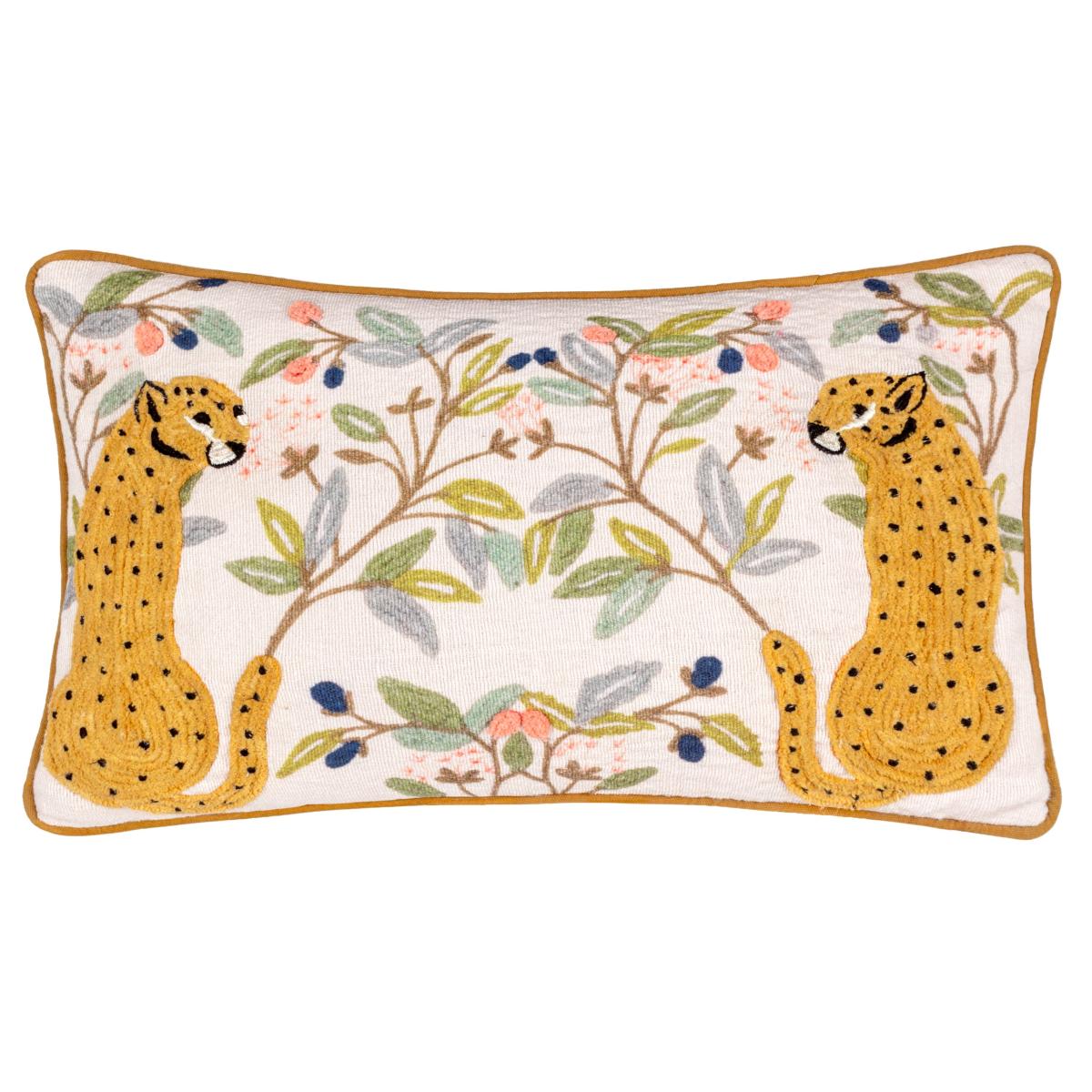 Wylder Mirrored Cheetah Cotton Rectangle Cushion – image 2