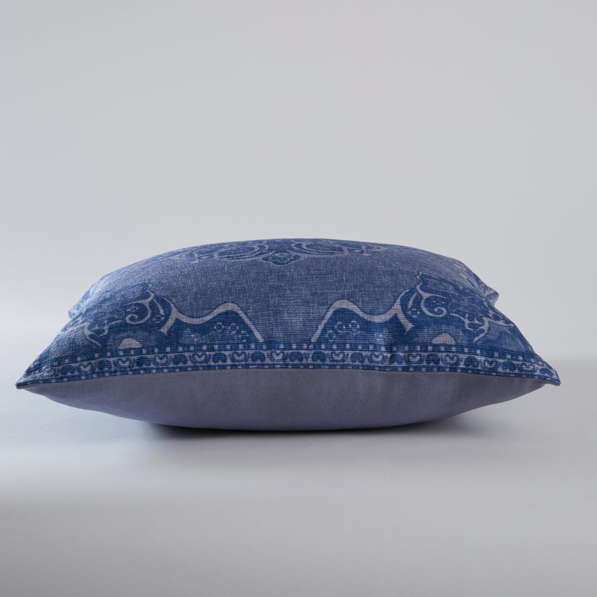 Oriental Navy Printed Cushion Navy – image 3