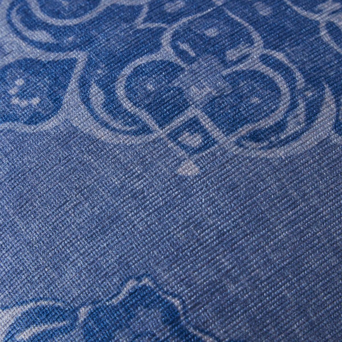 Oriental Navy Printed Cushion Navy – image 4