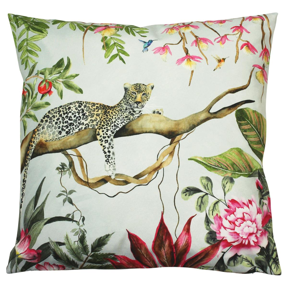 Evans Lichfield Leopard Outdoor Cushion Blue – image 2