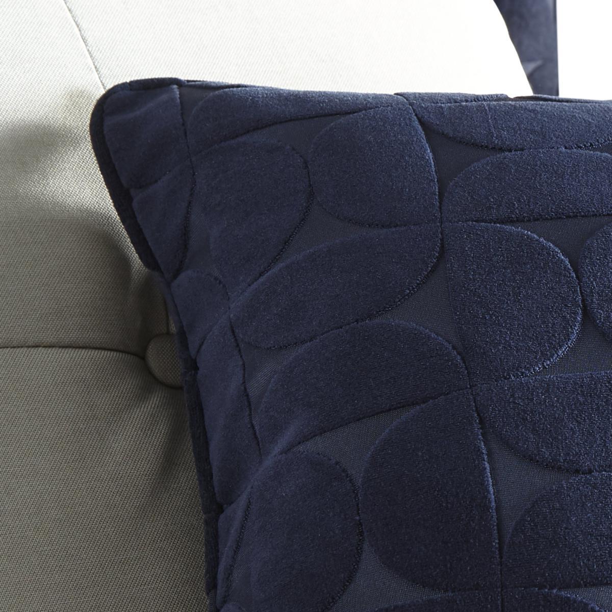 Elements Sten Geometric Velour Navy Cushion Navy – image 2