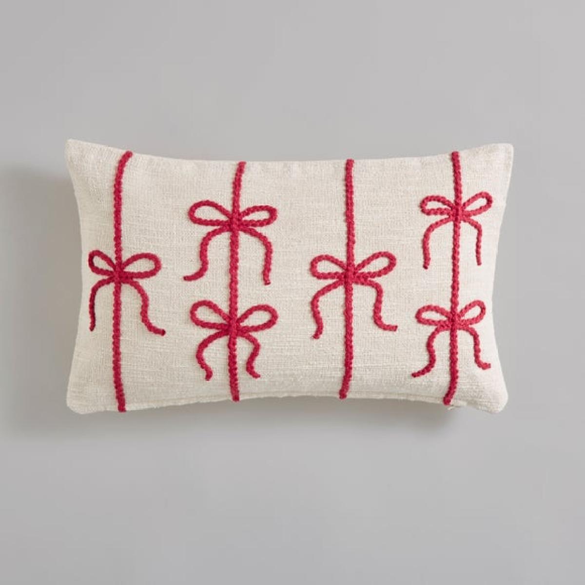 Bow Cotton Square Cushion – image 3