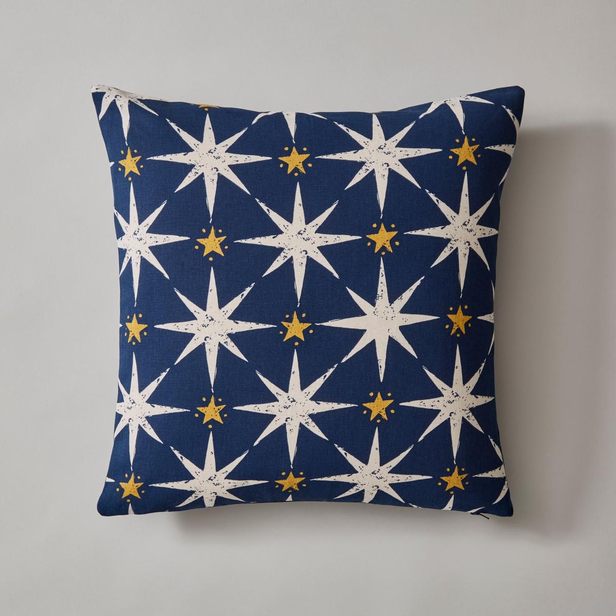 Printed Star Cushion Navy – image 2