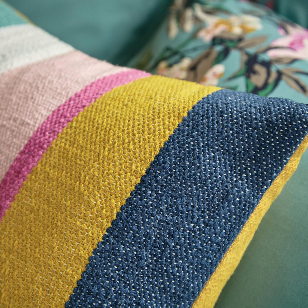 Joules Cotswold Woven Stripe Cushion MultiColoured – image 2