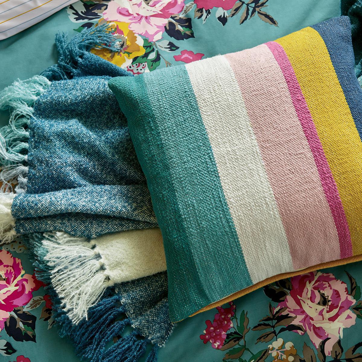 Joules Cotswold Woven Stripe Cushion MultiColoured – image 3