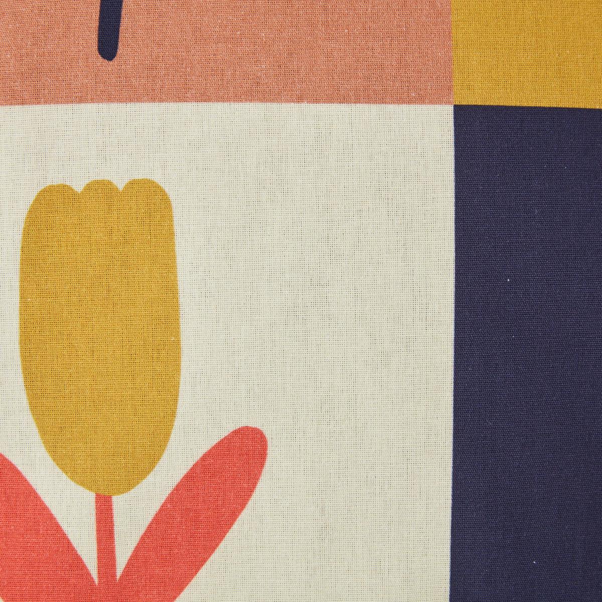 Elements Patchwork Floral Printed Cushion Yellow/White – image 4