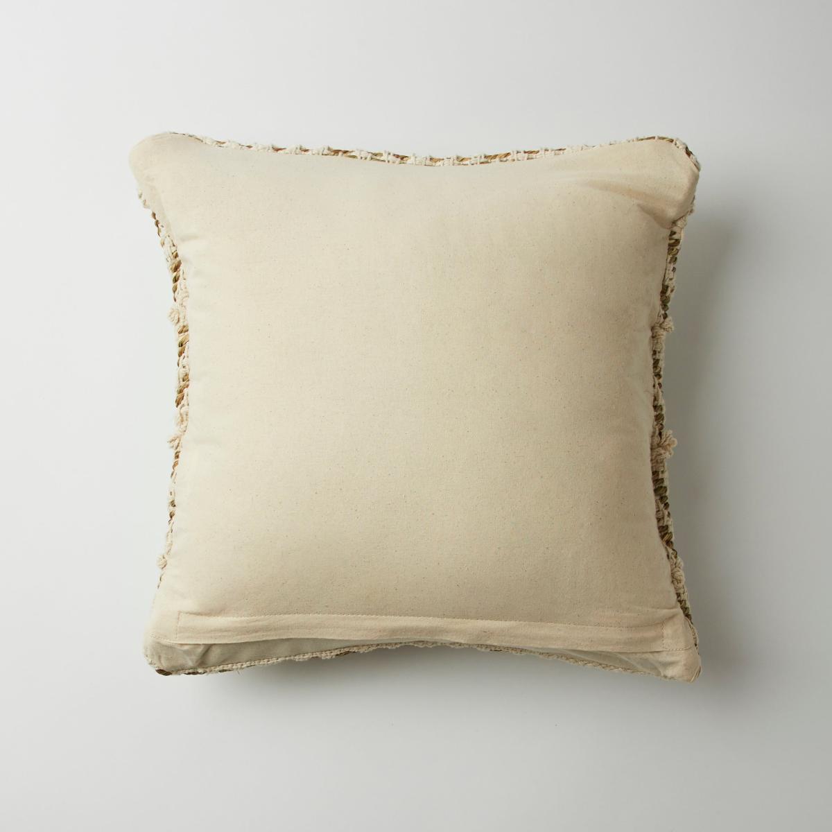 Jute and Cotton Zig Zag Cushion Natural Natural – image 3