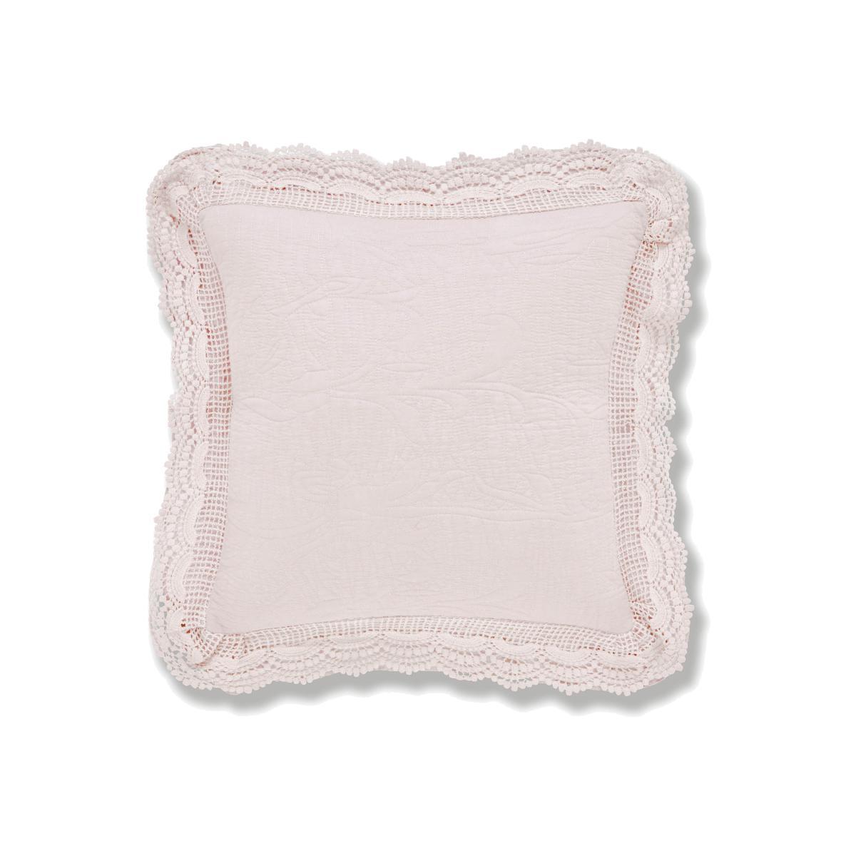 Lace Edge Blush Cushion Blush (Pink)