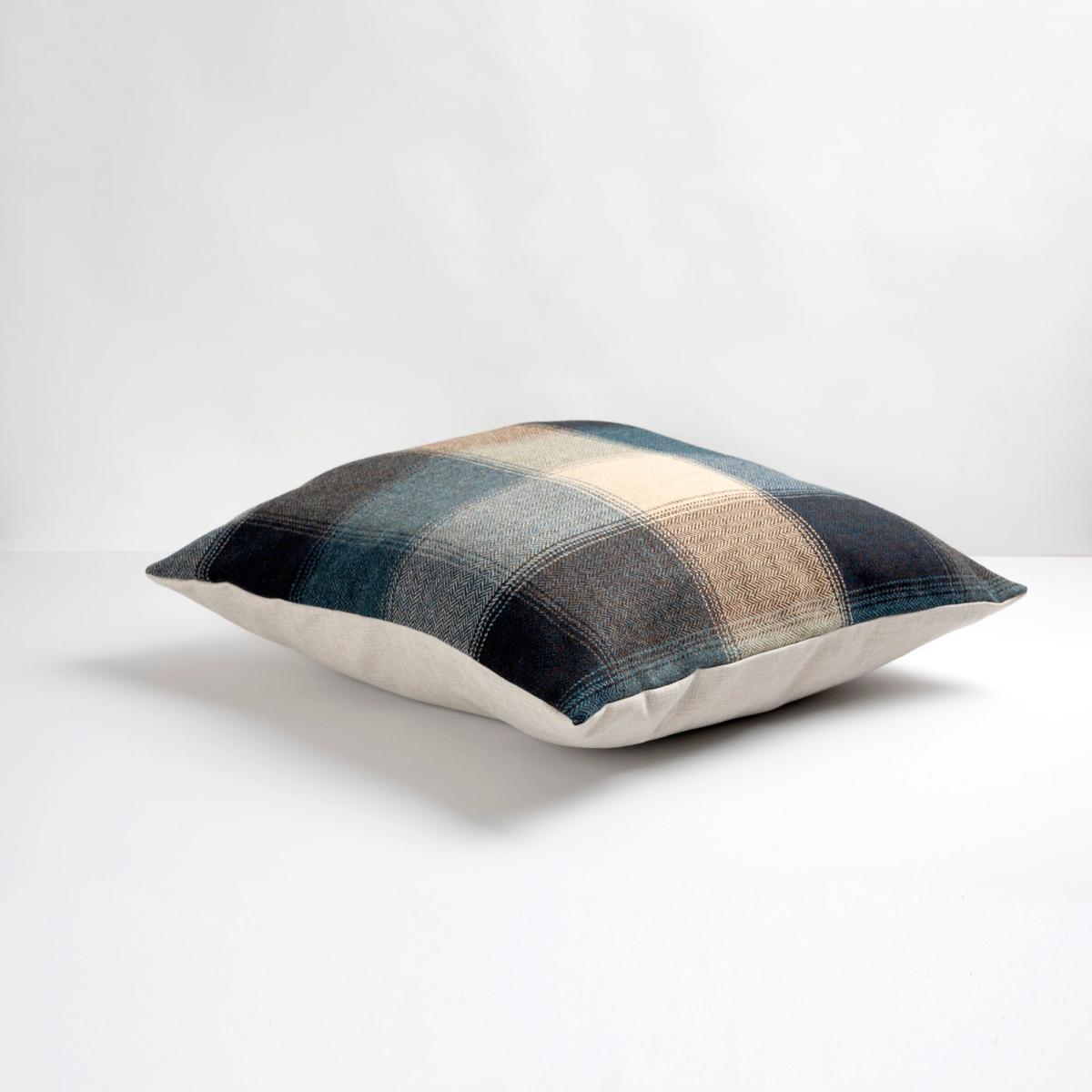 Large Blue Hamilton Check Cushion Blue – image 3