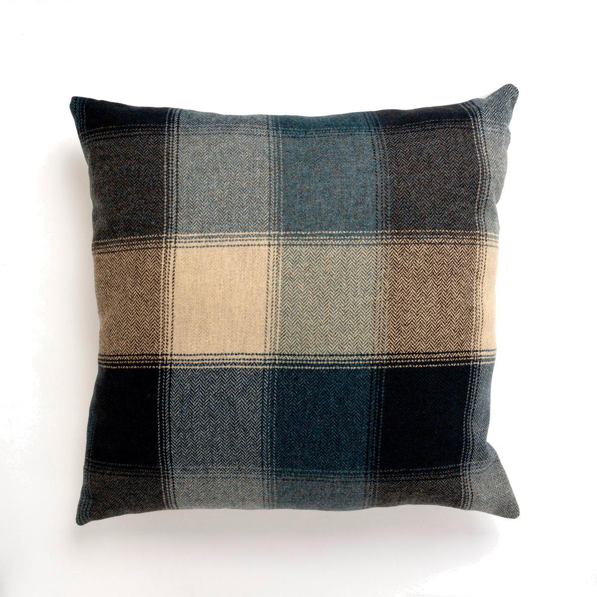 Large Blue Hamilton Check Cushion Blue – image 1