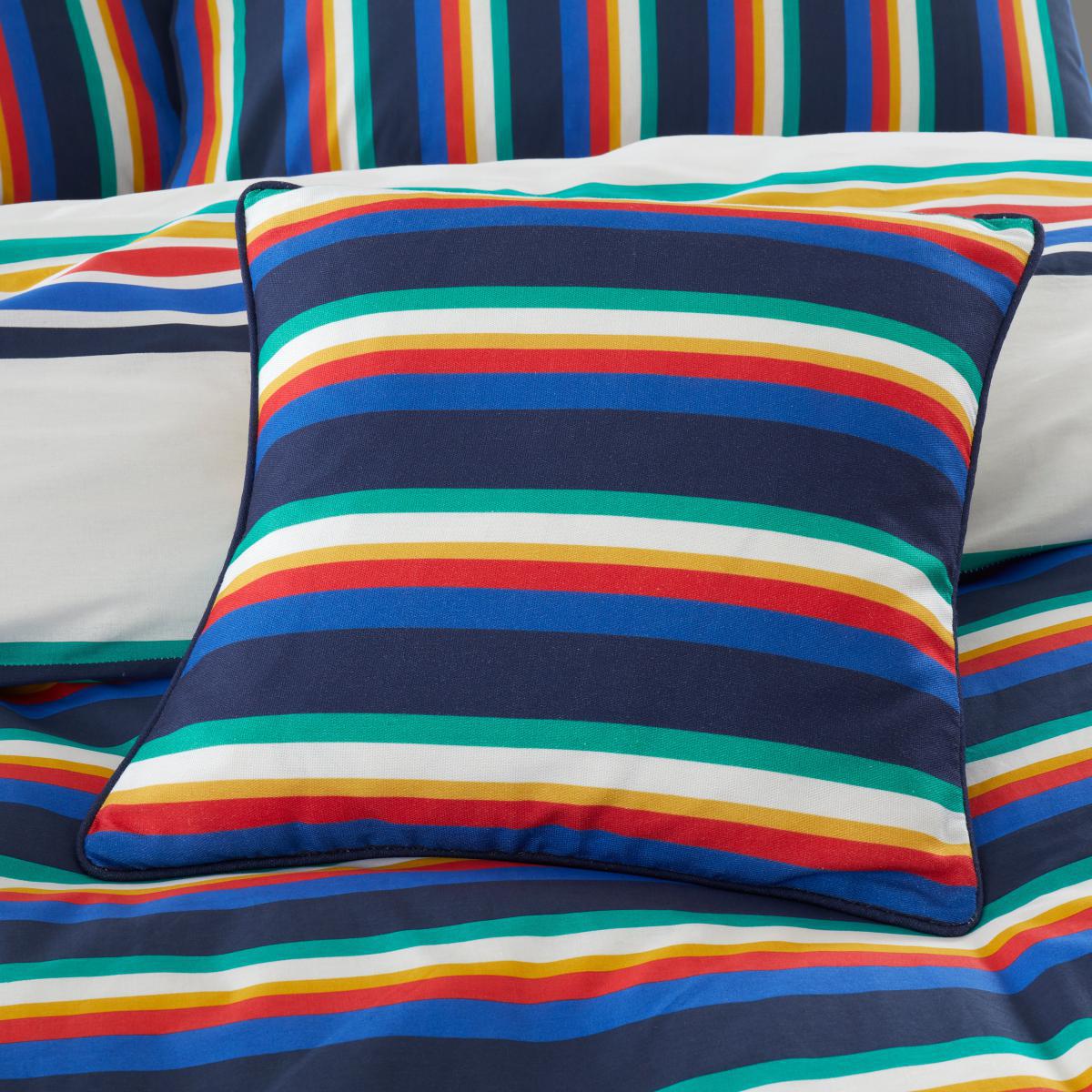 Retro Stripe Cushion MultiColoured – image 2
