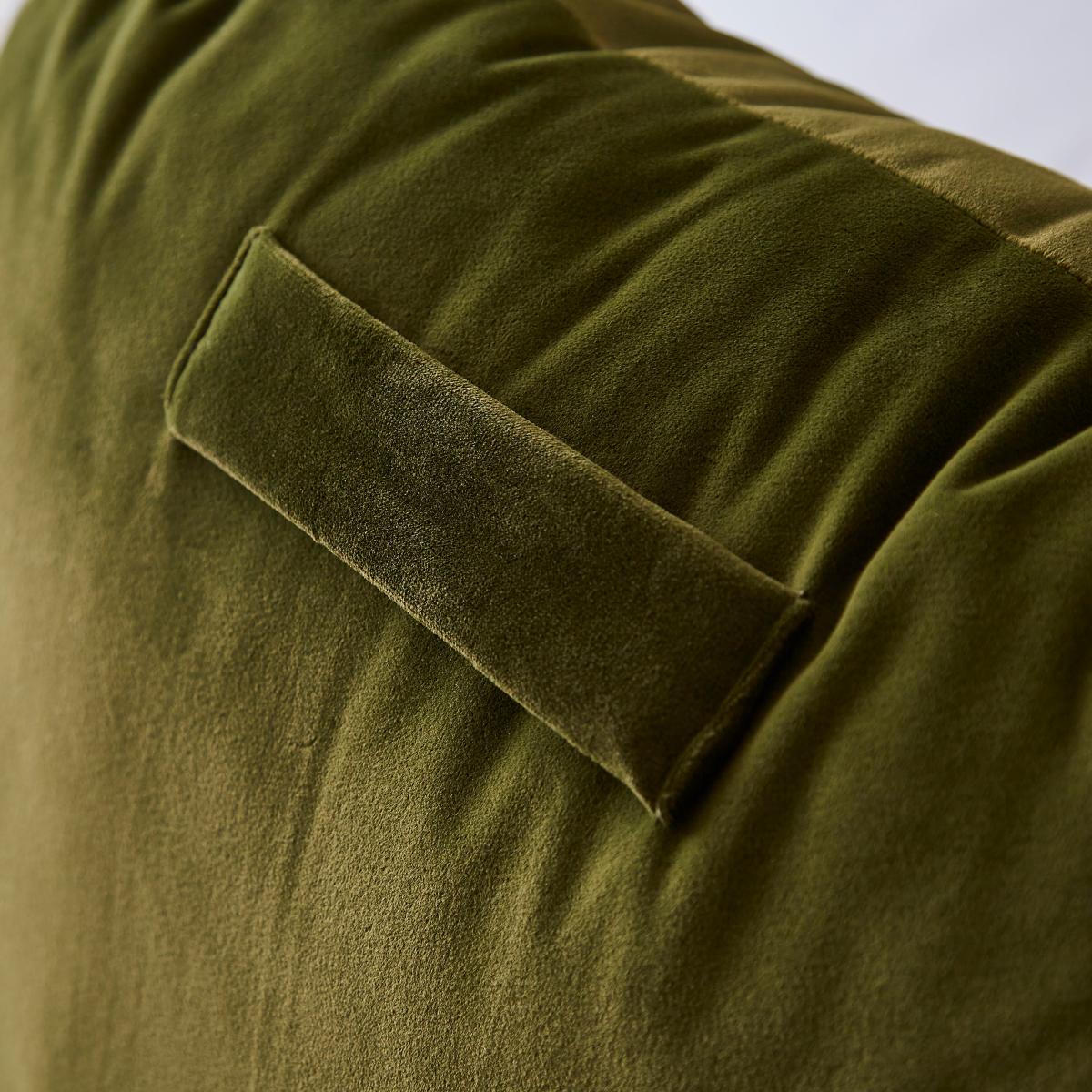 Velour Cuddle Cushion Olive (Green) – image 2