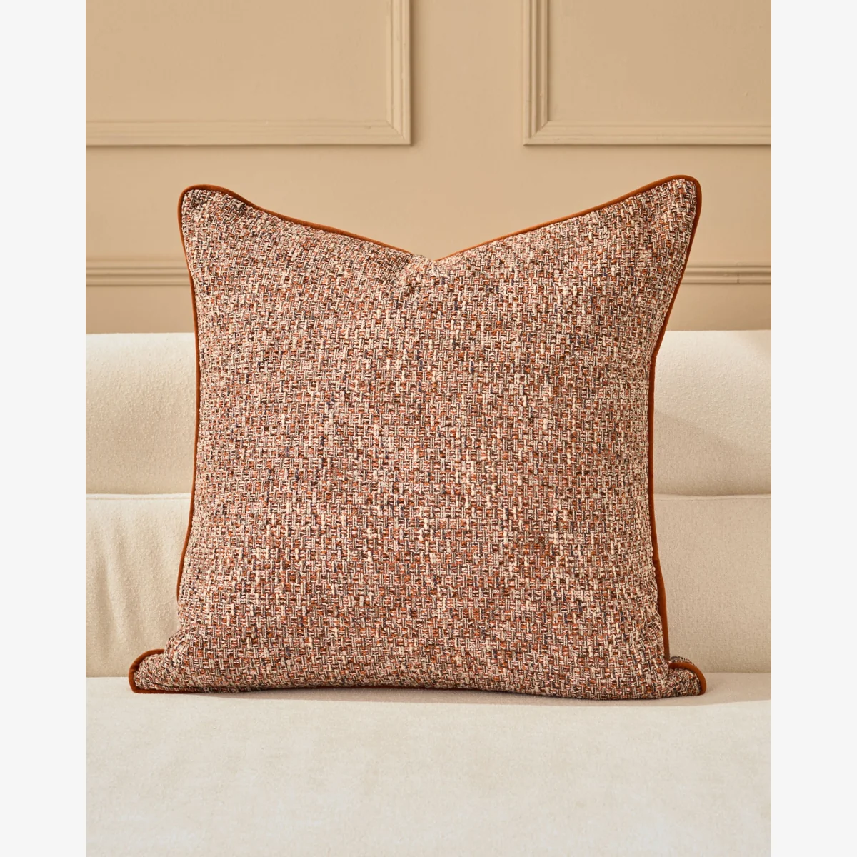 Fabian rust large cushion – image 1