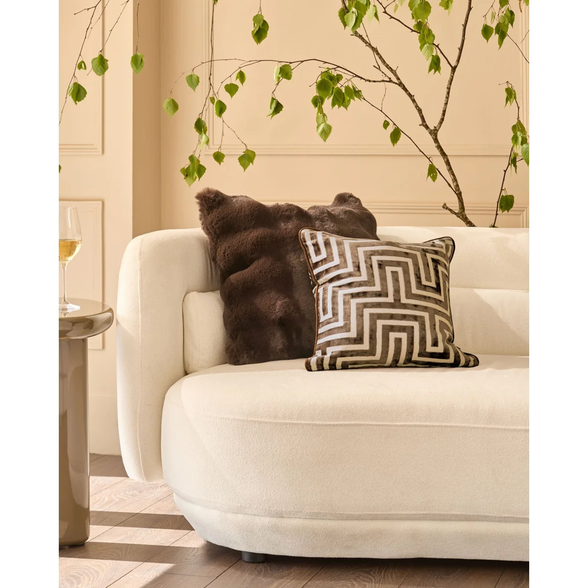 Nova chocolate large cushion – image 3