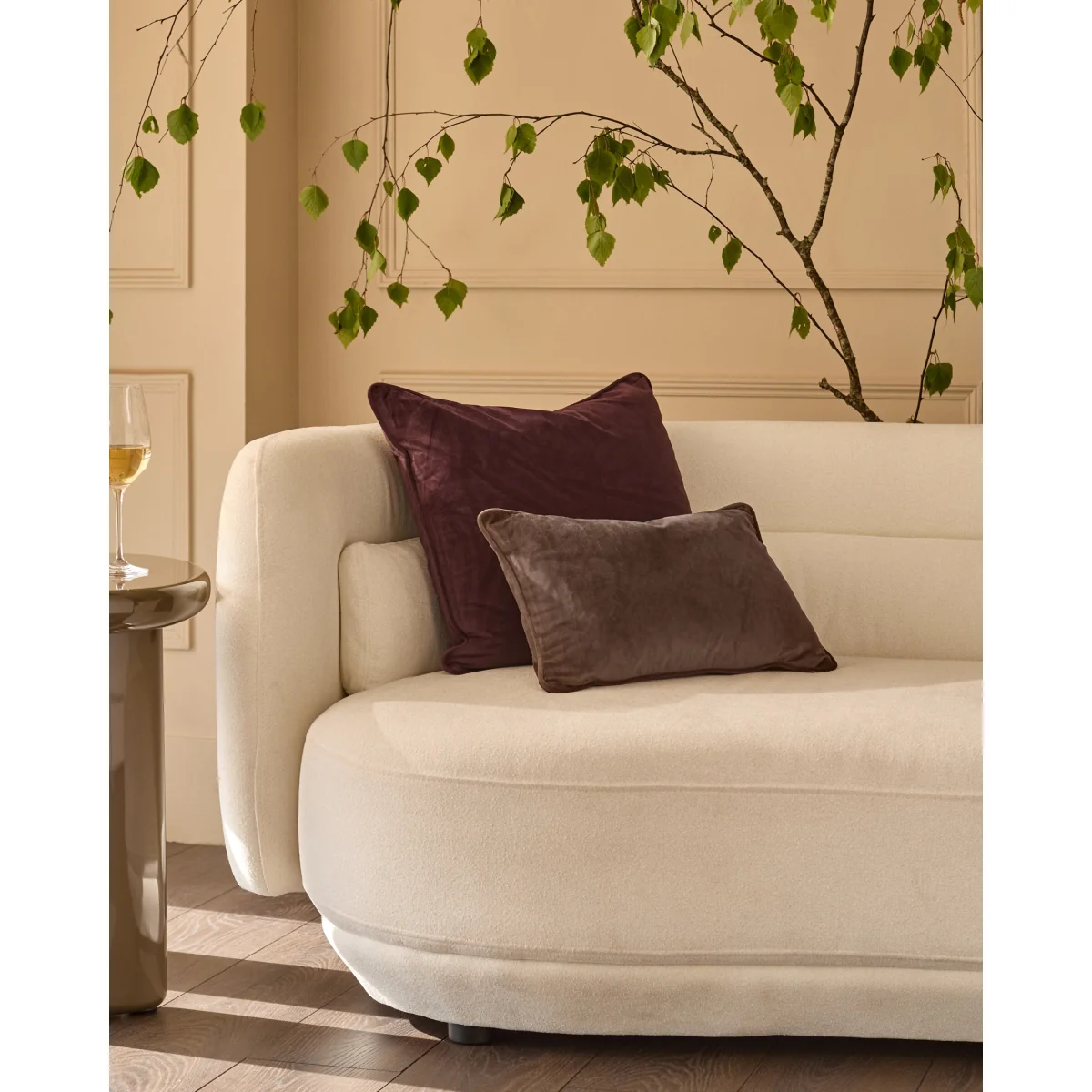 Luca chocolate rectangle cushion – image 2