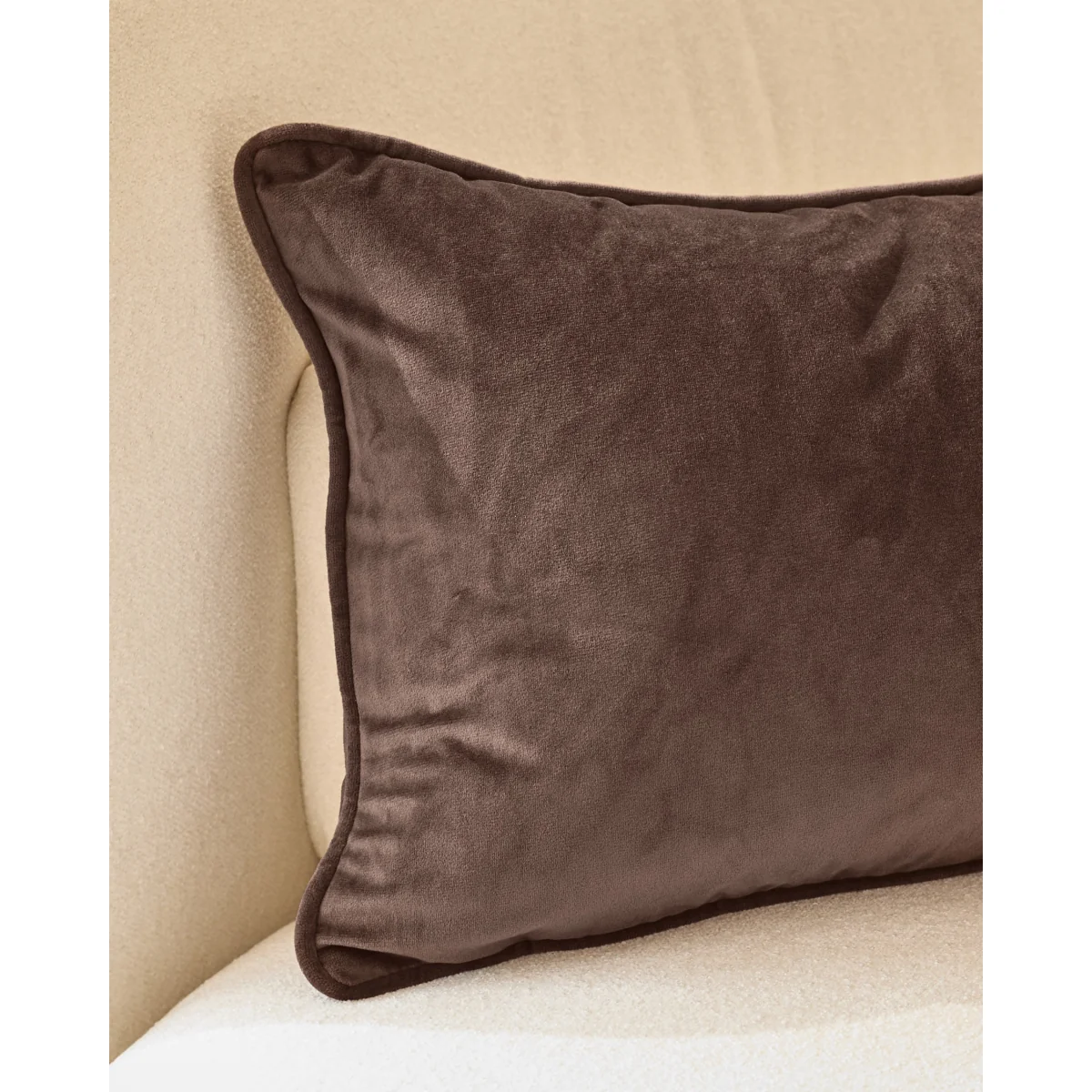 Luca chocolate rectangle cushion – image 5