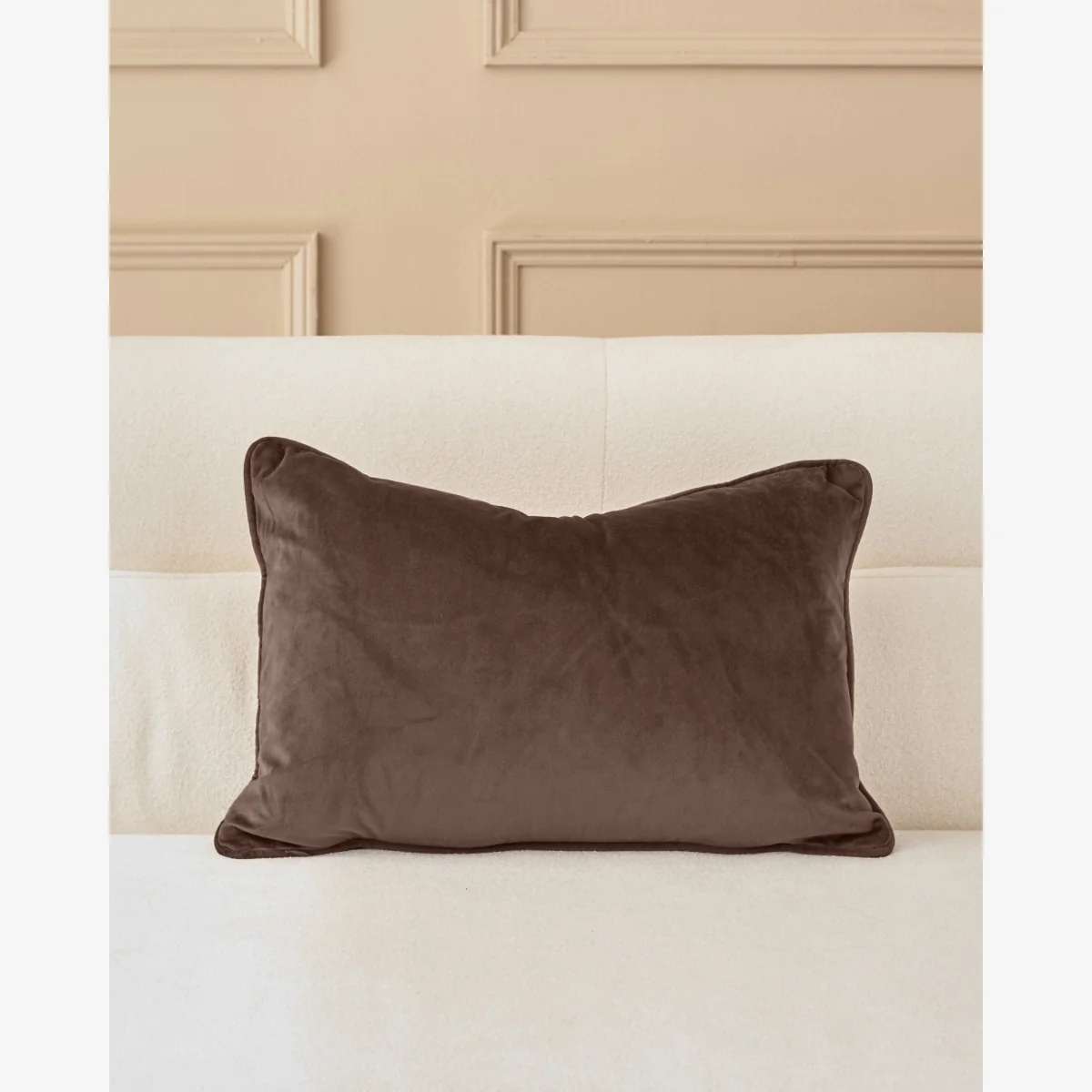 Luca chocolate rectangle cushion – image 1