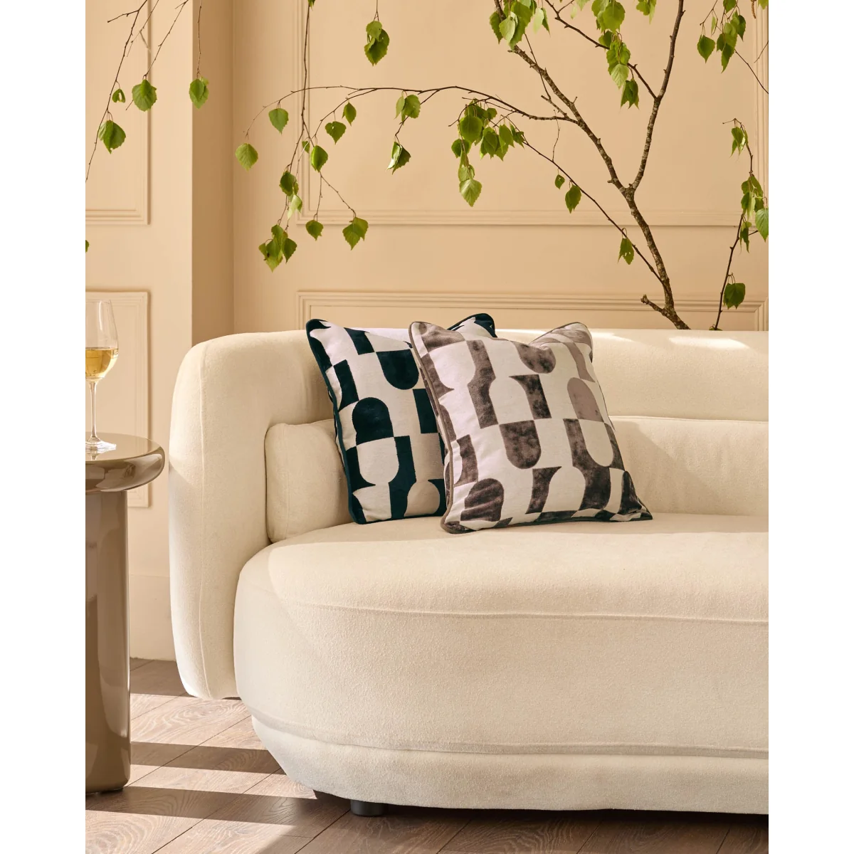 Bridget chocolate medium cushion – image 2