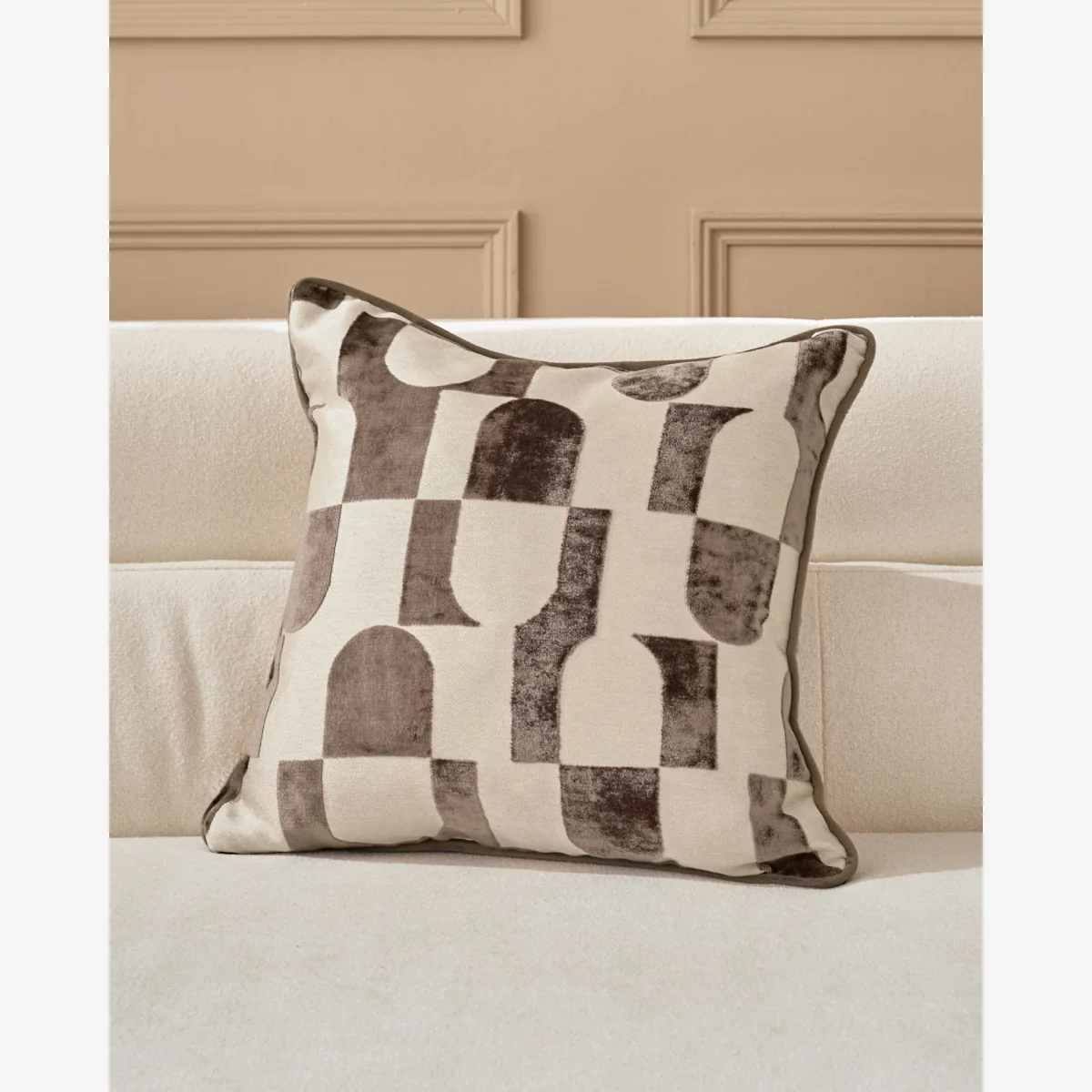 Bridget chocolate medium cushion – image 1