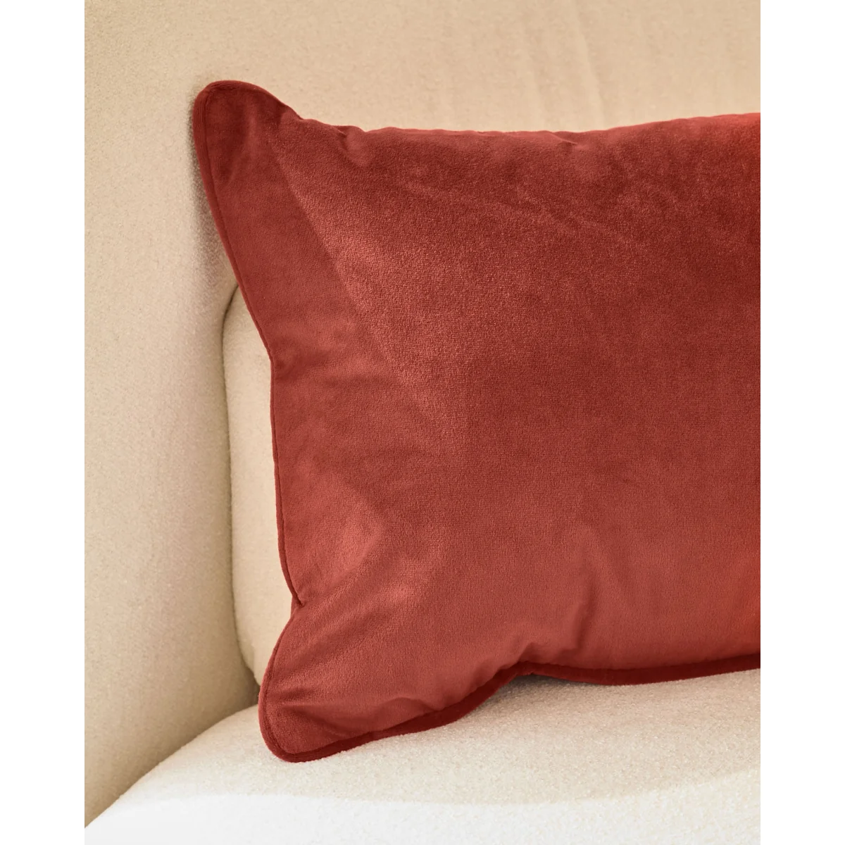 Luca toffee red rectangle cushion – image 5