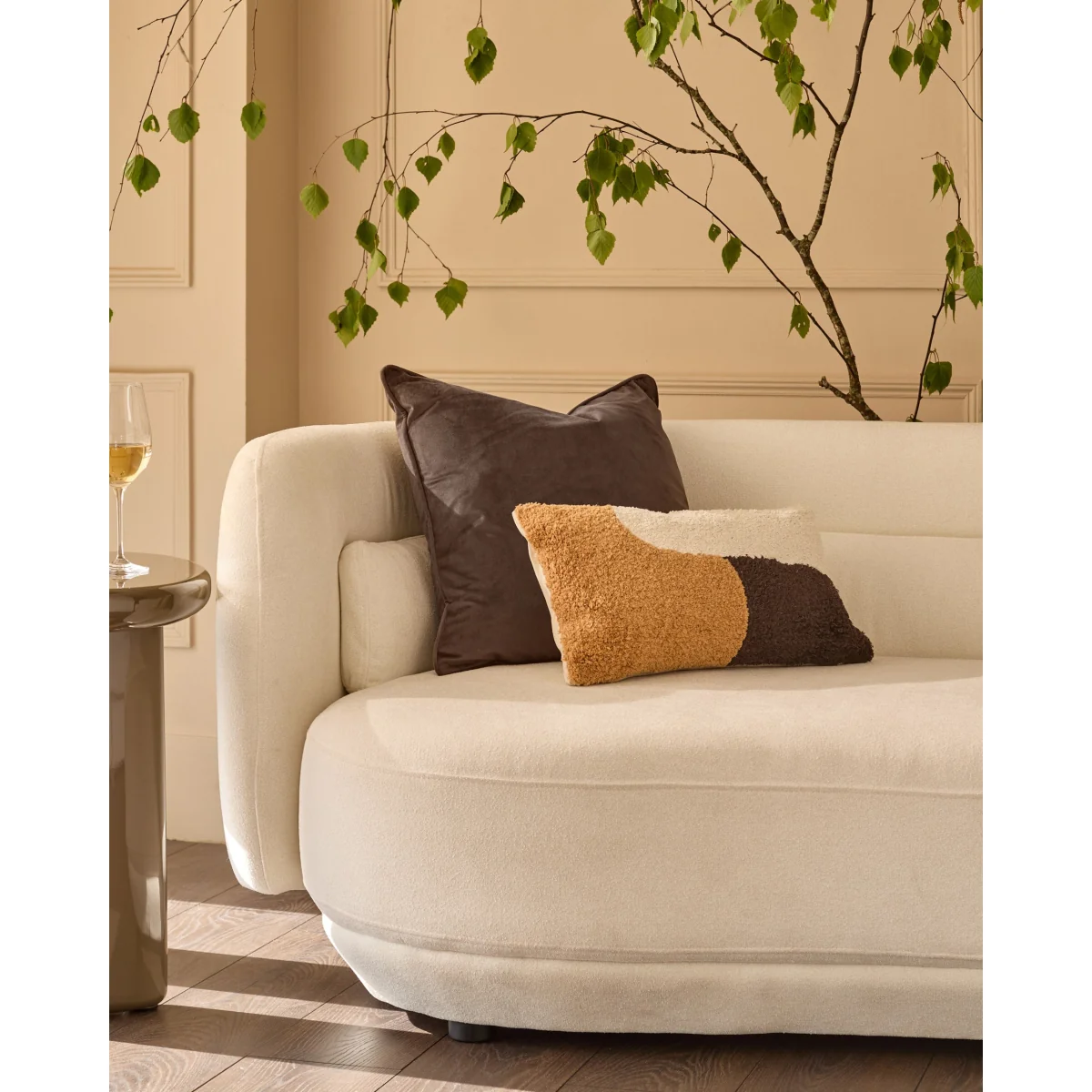 Luca chocolate large cushion – image 2
