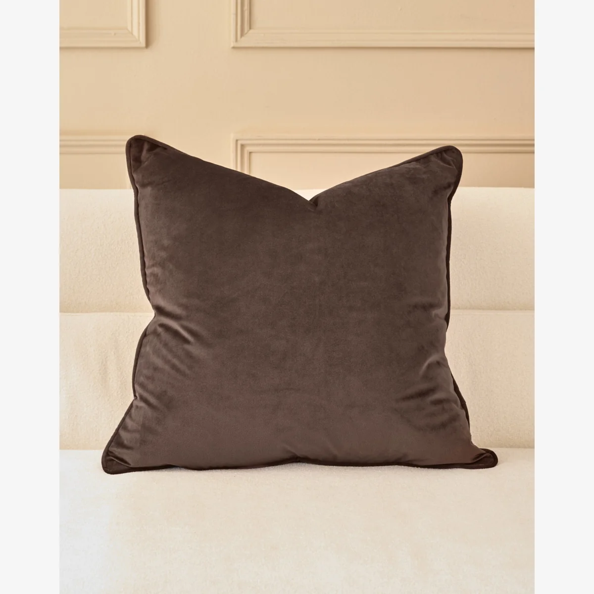 Luca chocolate large cushion – image 1