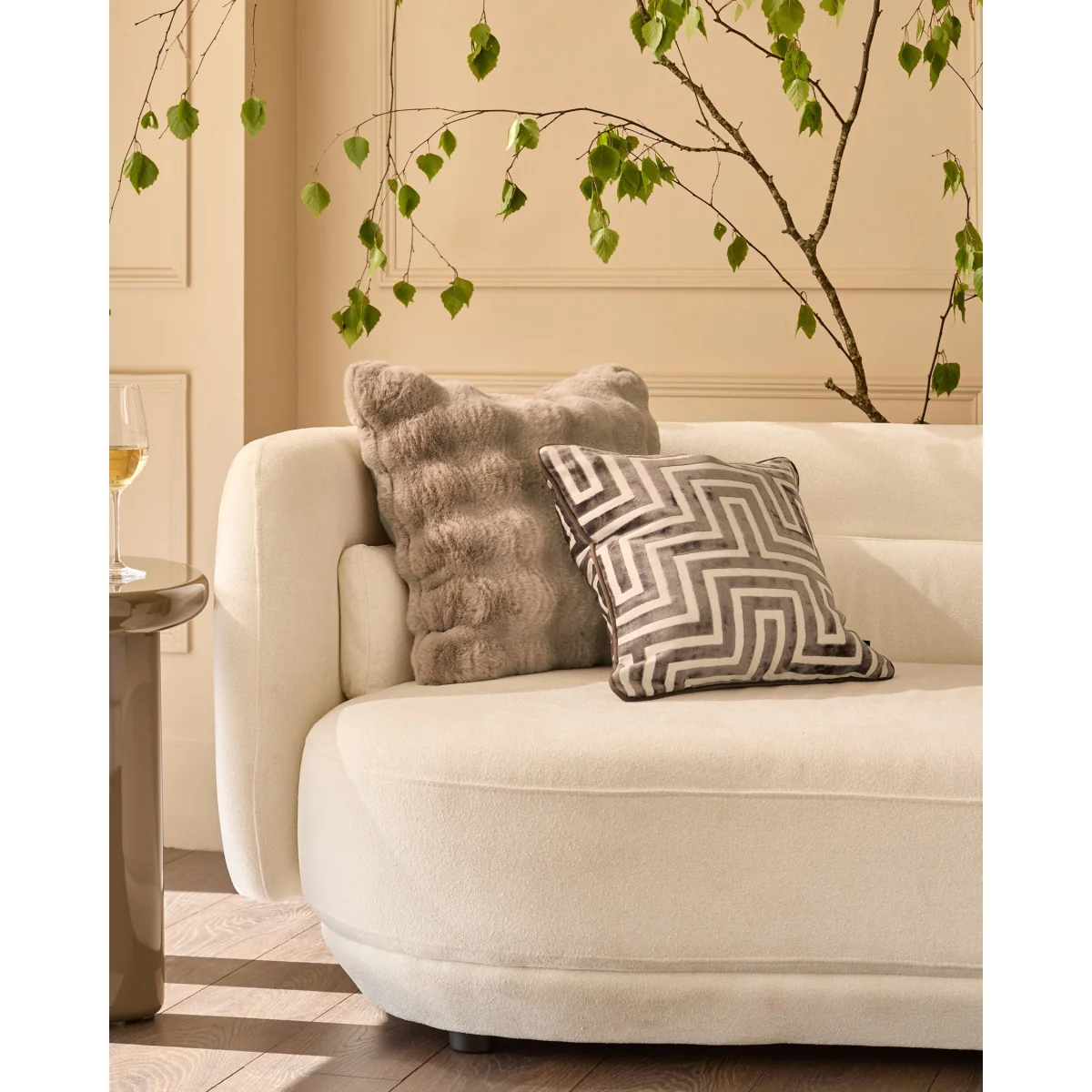 Nova taupe large cushion – image 2