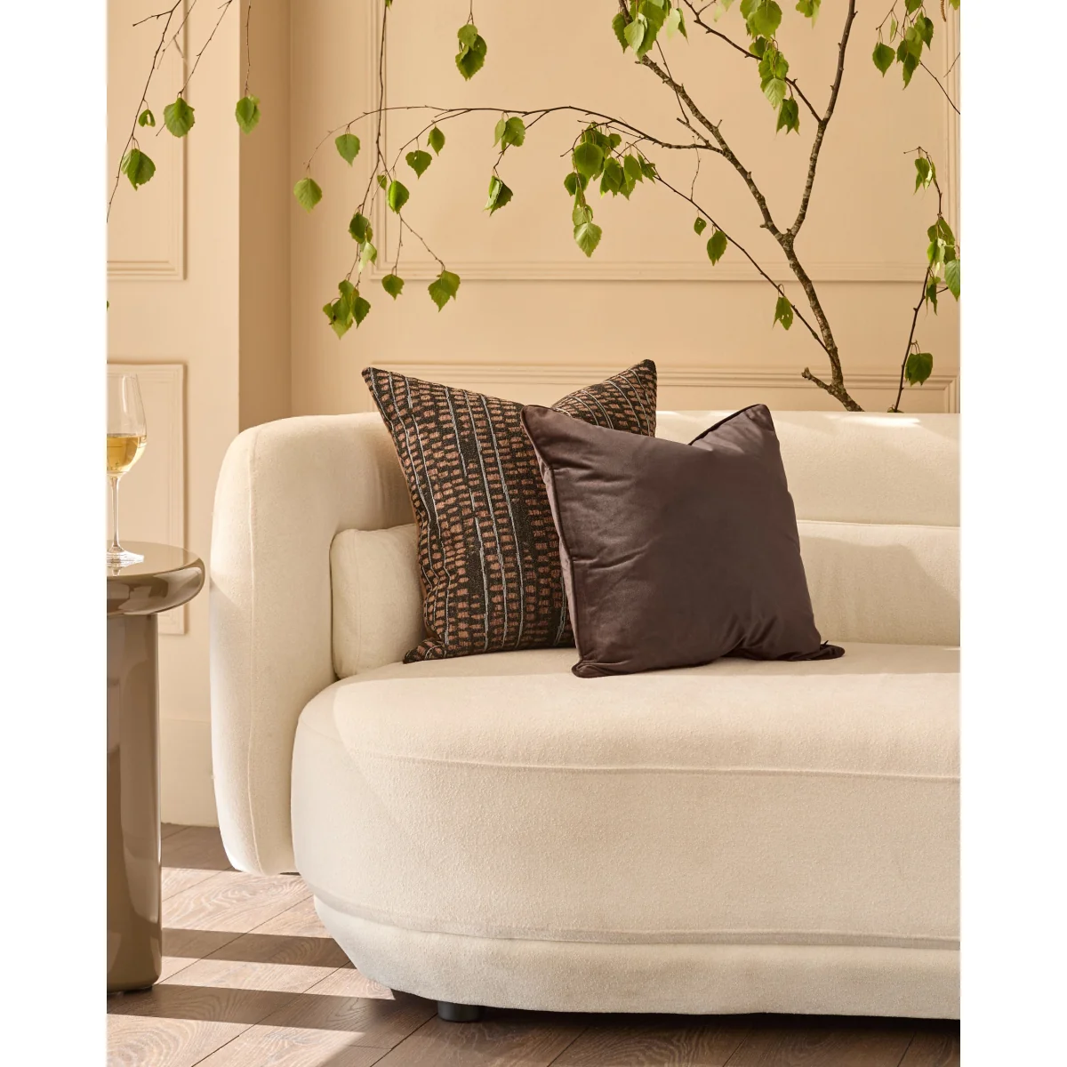 Luca chocolate medium cushion – image 2