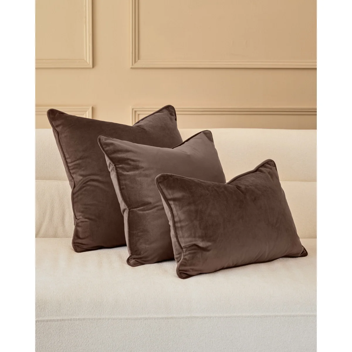 Luca chocolate medium cushion – image 3