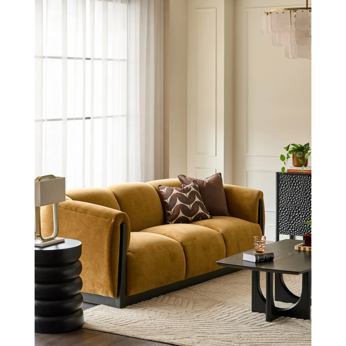 Micah chocolate medium cushion – image 3