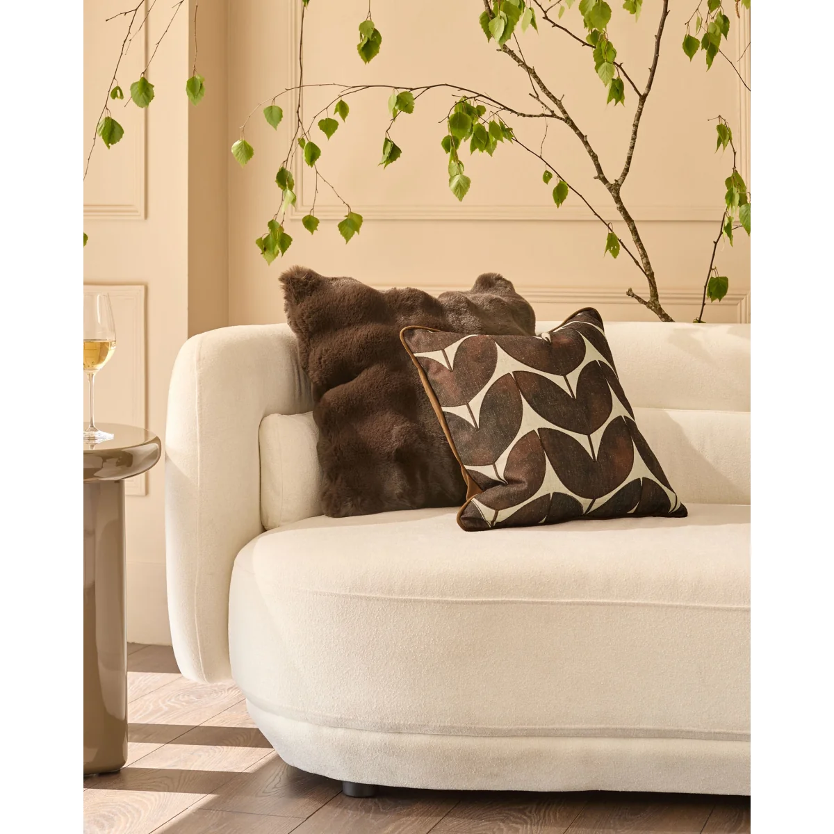 Micah chocolate medium cushion – image 4