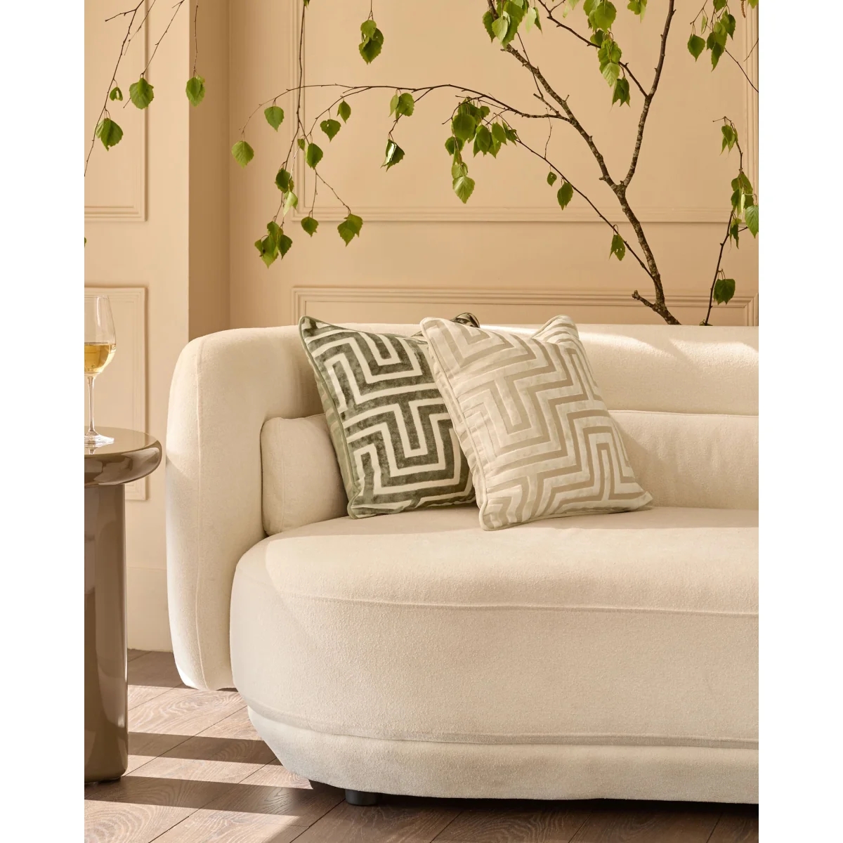 Imani ivory medium cushion – image 2